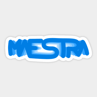 Maestra Ombre Azul Sticker